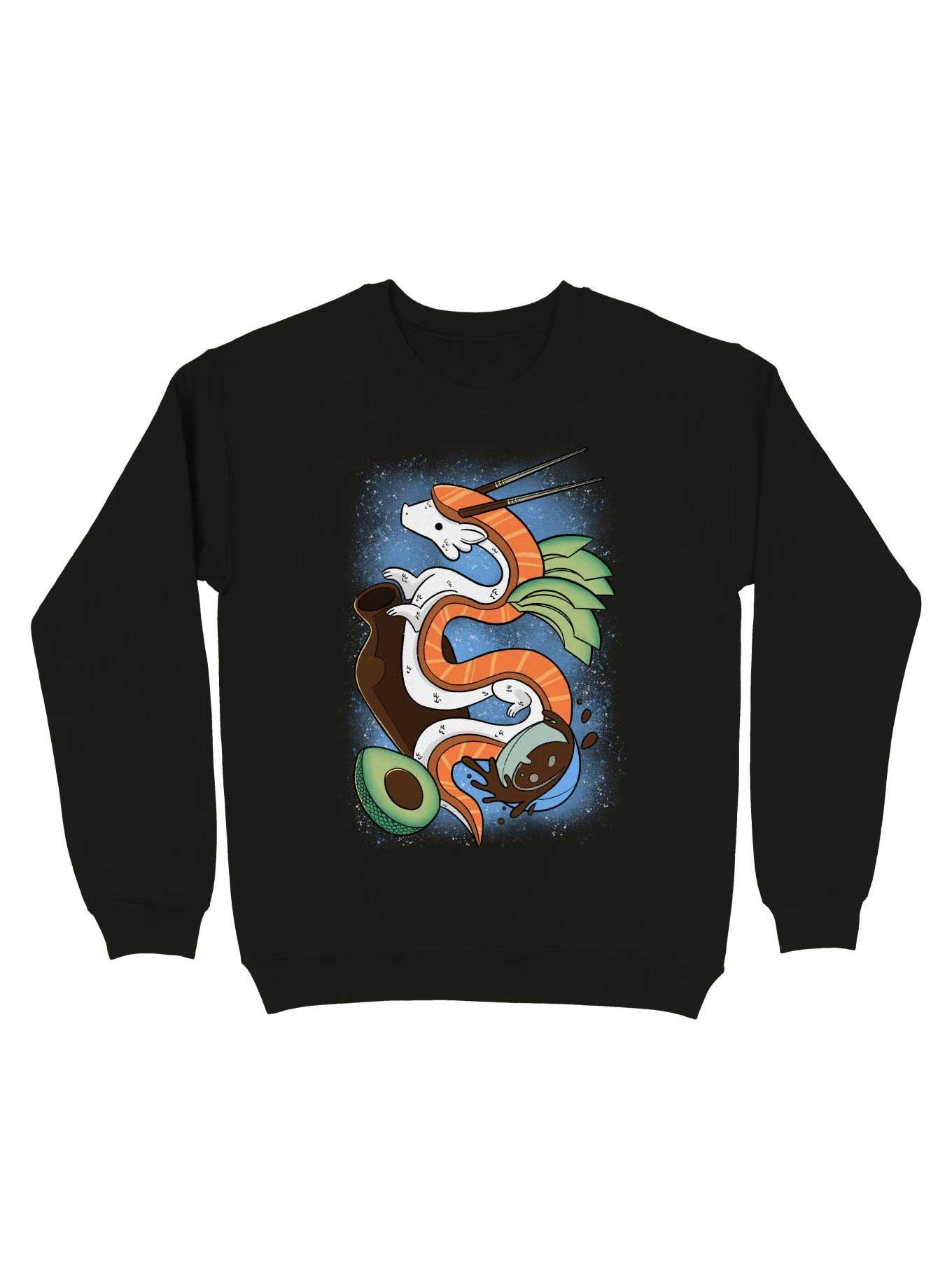 Sushi Dragon Sweatshirt, BLACK, hi-res