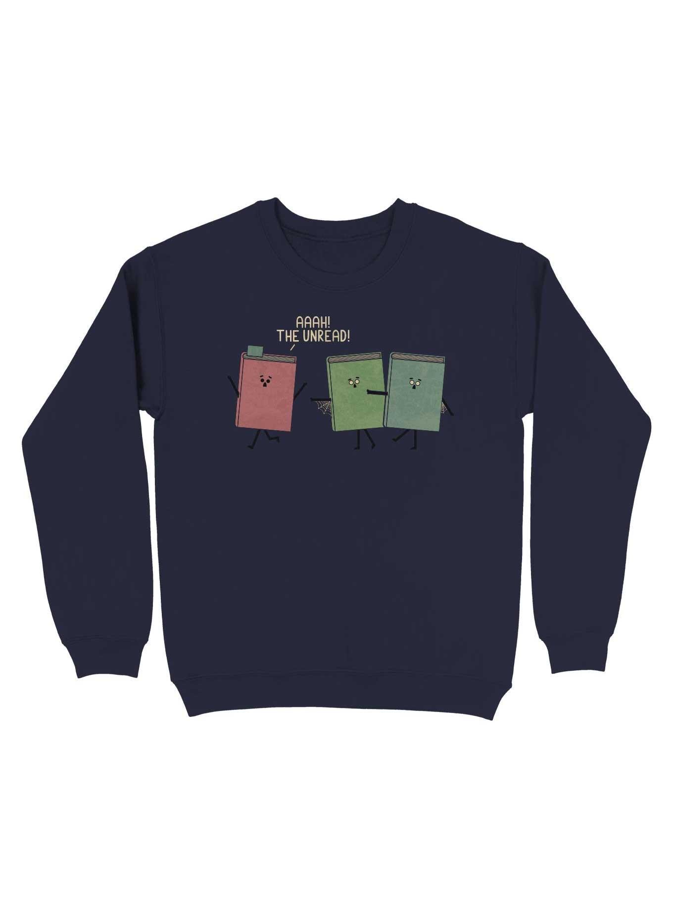 Ahh! The Unread! Sweatshirt, NAVY, hi-res