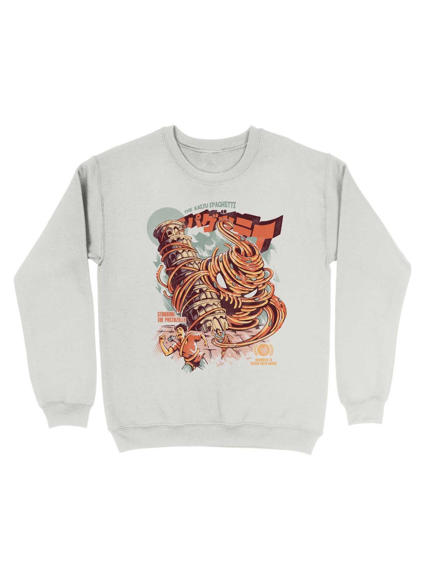 The Kaiju Spaghetti Sweatshirt, WHITE, hi-res