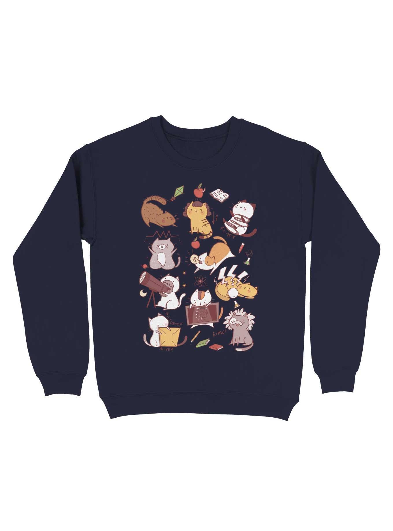 Science Kittens Sweatshirt, NAVY, hi-res