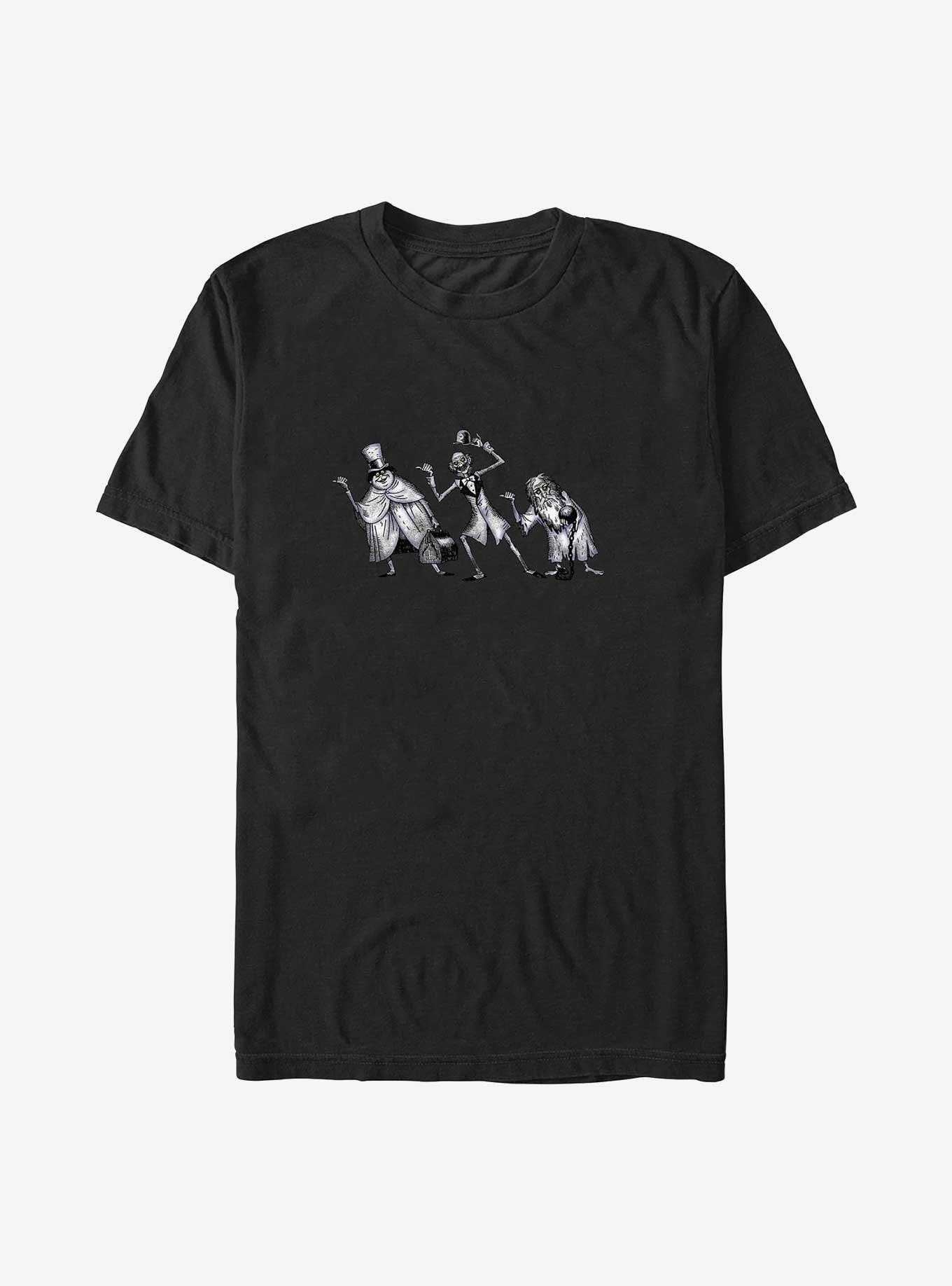 Disney Haunted Mansion Hitchhiking Ghosts Big & Tall T-Shirt, BLACK, hi-res