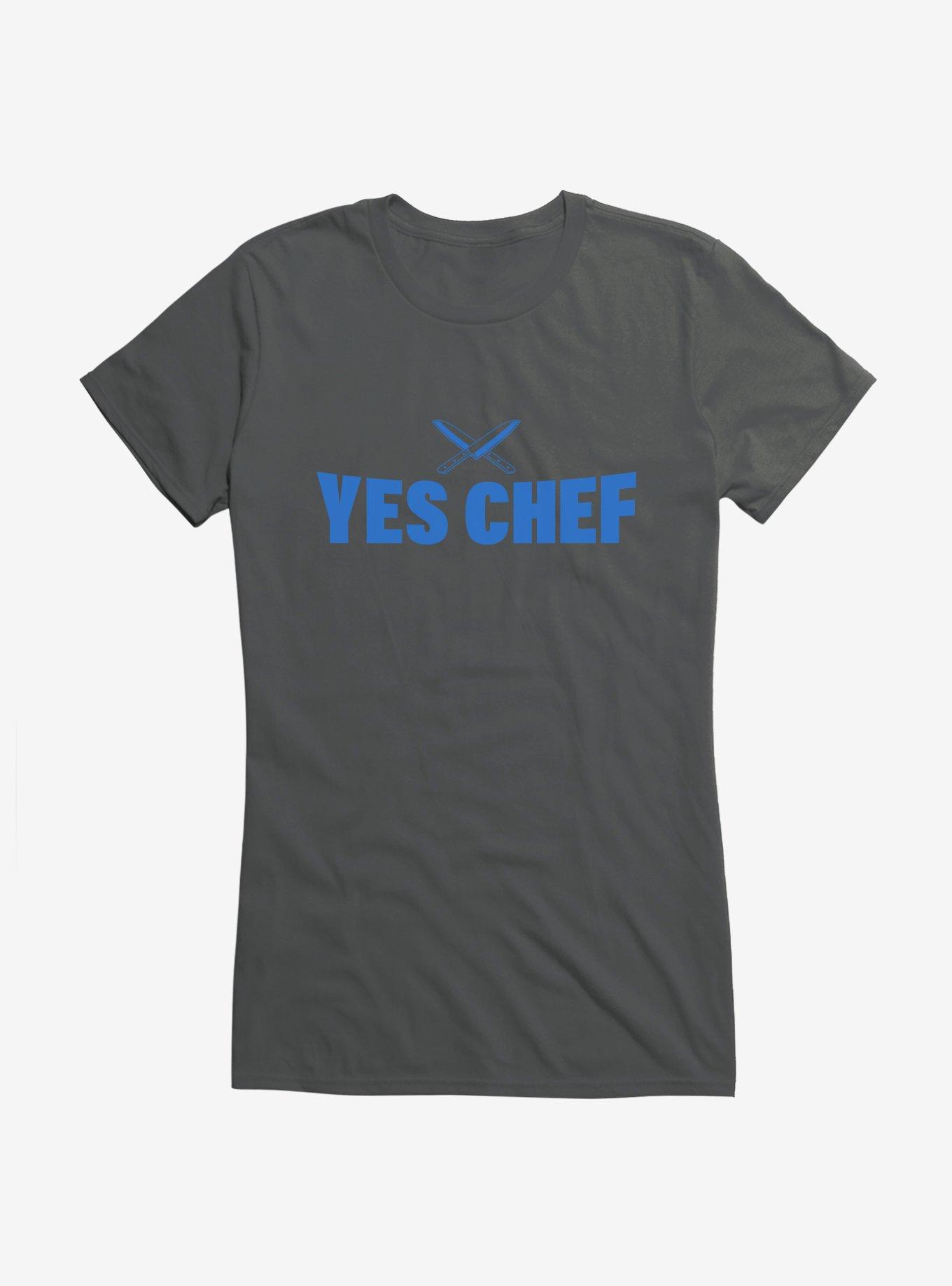 Yes Chef! Blue Text Girls T-Shirt, , hi-res