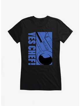 Yes Chef! Kitchenware Blue Graphic Girls T-Shirt, , hi-res