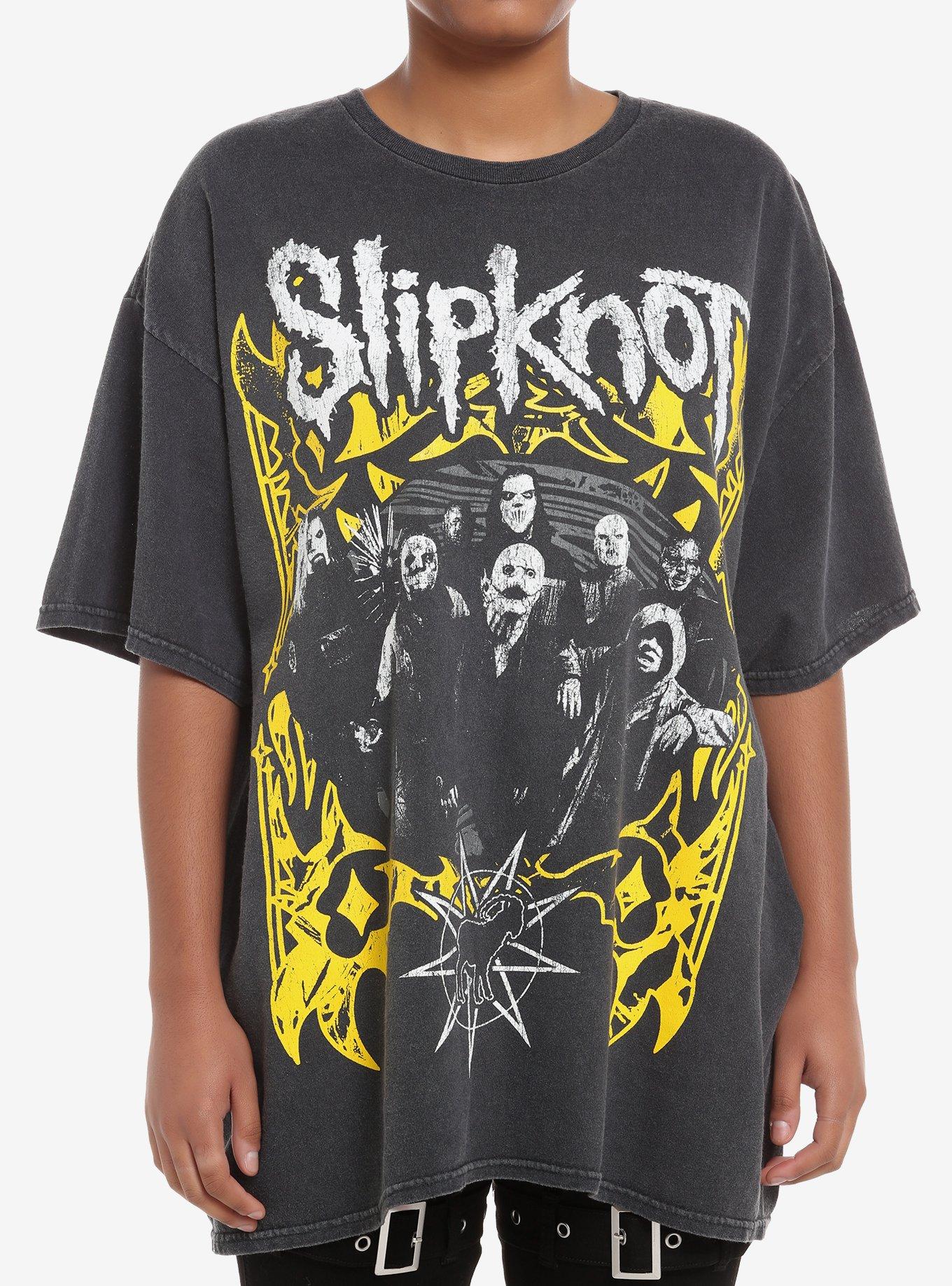 Slipknot Group Photo Girls Oversized T-Shirt, BLACK, hi-res