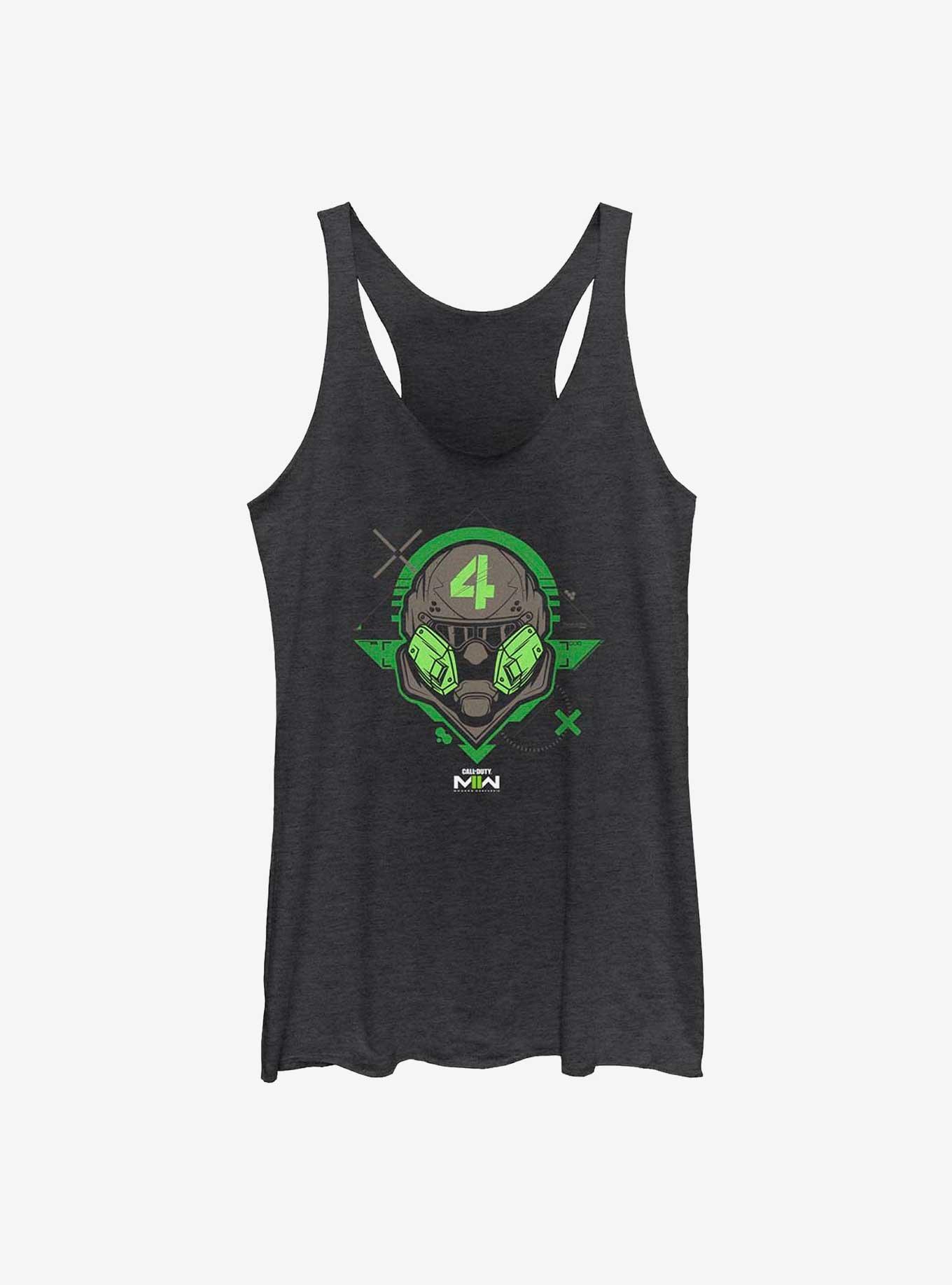 Call Of Duty Tactical Helmet Girls Raw Edge Tank, BLK HTR, hi-res