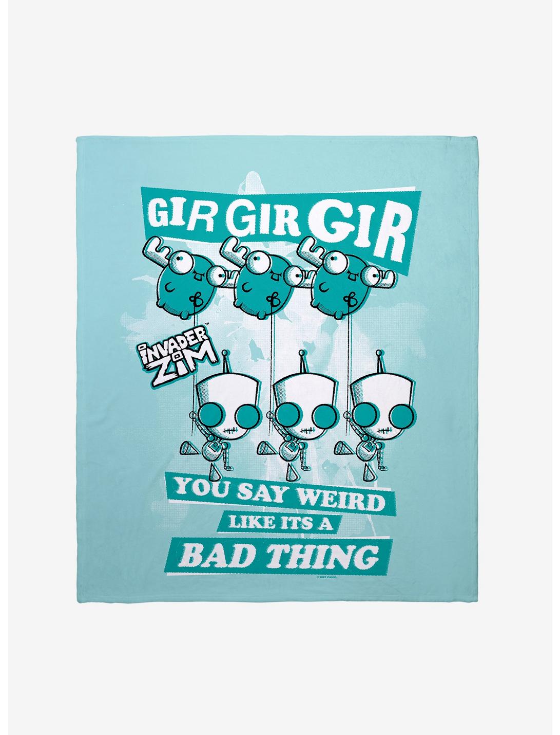 Invader Zim Gir Weird Like It's A Bad Thing Throw Blanket, , hi-res