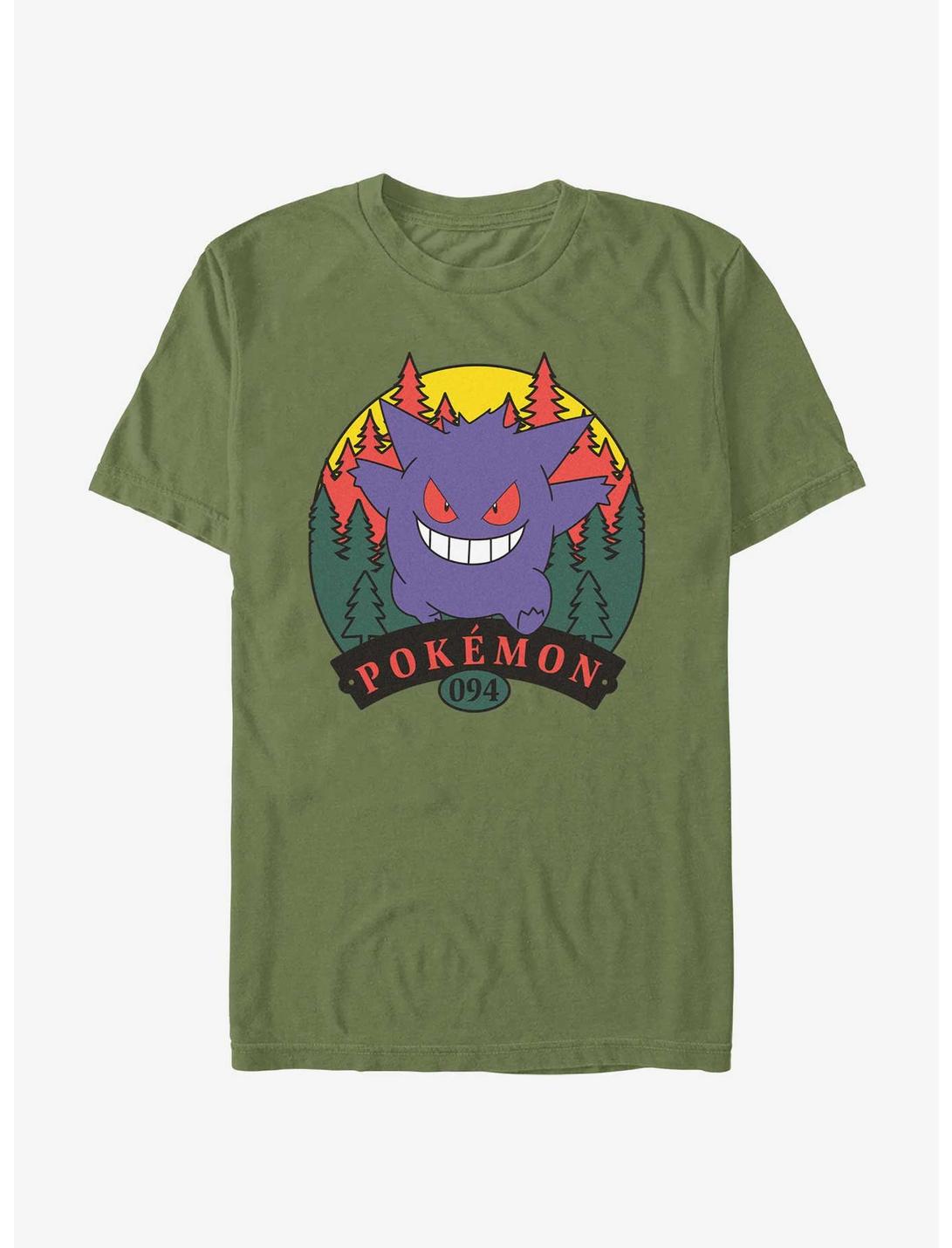 Pokemon Gengar Forest Attack Extra Soft T-Shirt, MIL GRN, hi-res