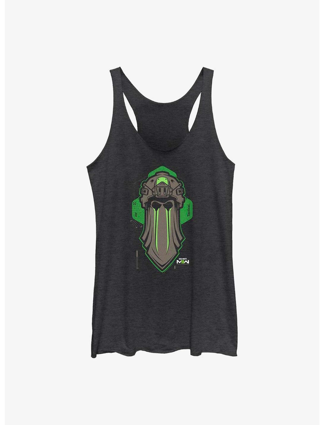 Call Of Duty Ghostly Sniper Girls Raw Edge Tank, BLK HTR, hi-res