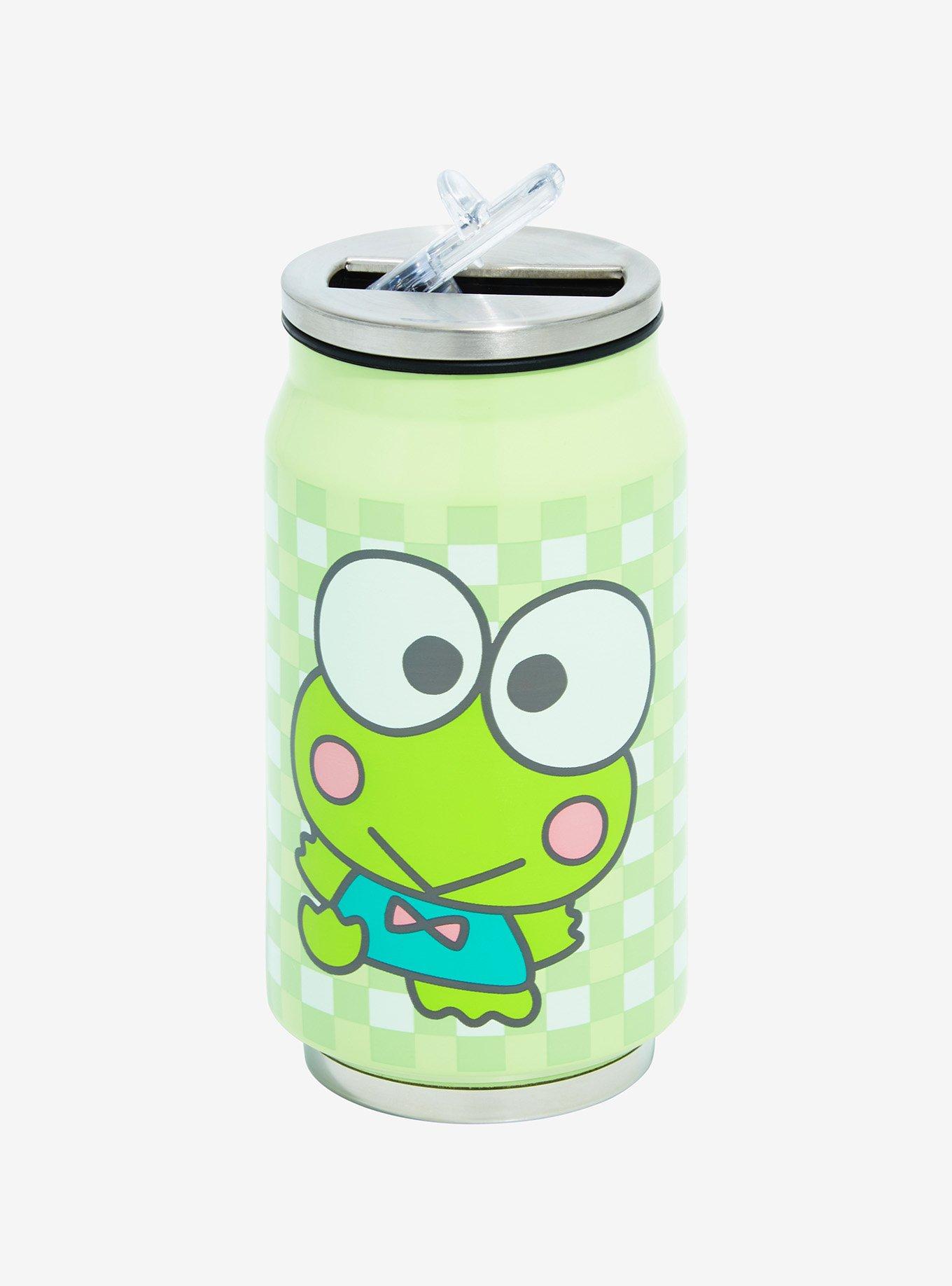Keroppi Gingham Soda Can Water Bottle, , hi-res