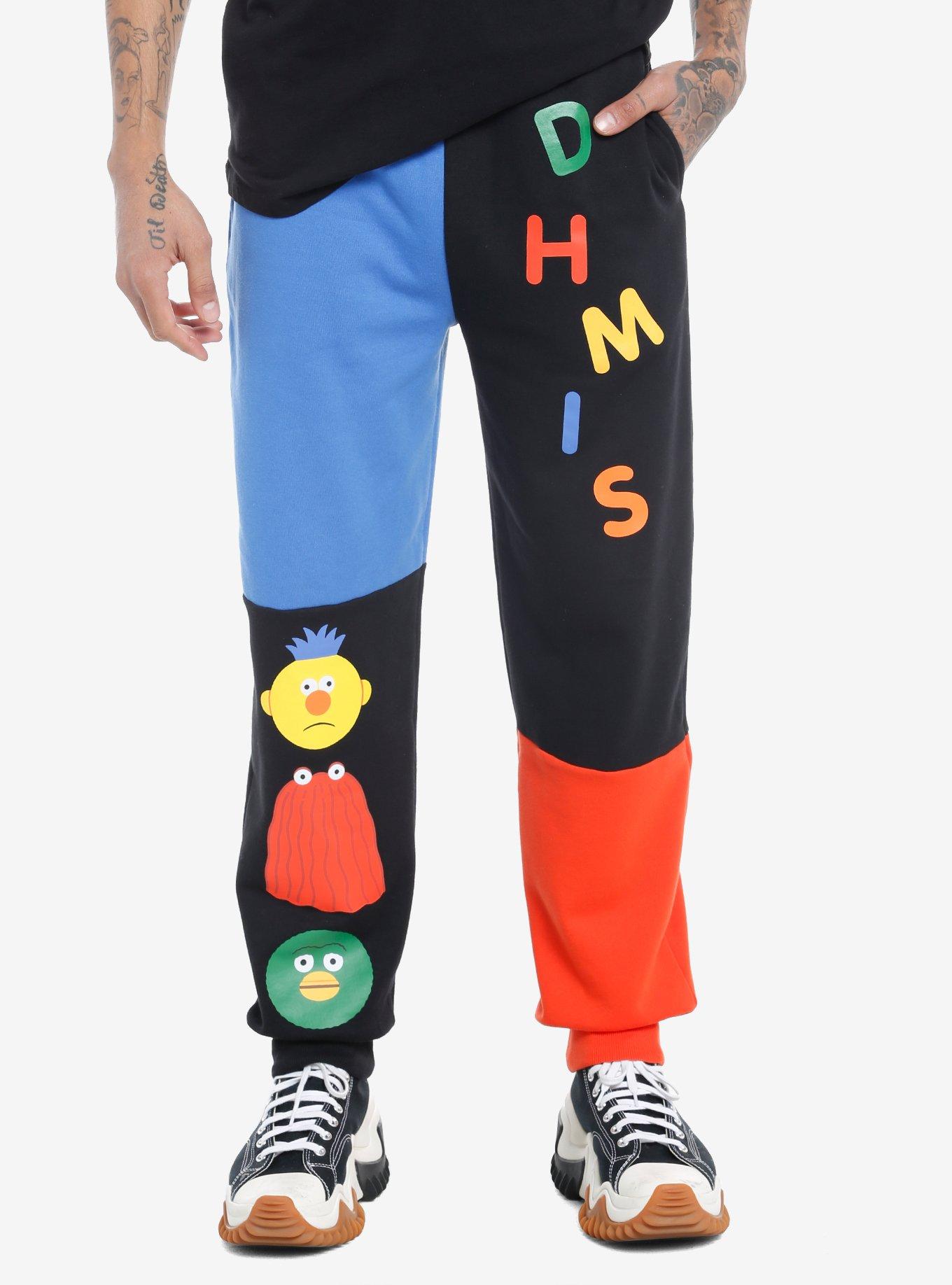 Don't Hug Me I'm Scared Color-Block Jogger Sweatpants, MULTI, hi-res