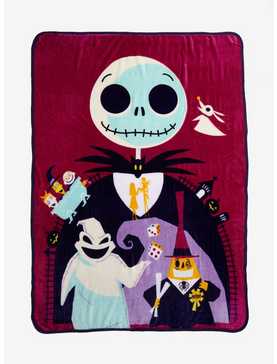 The Nightmare Before Christmas Group Throw Blanket, , hi-res