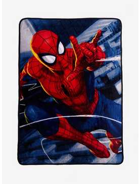 Marvel Spider-Man Swinging Throw Blanket, , hi-res