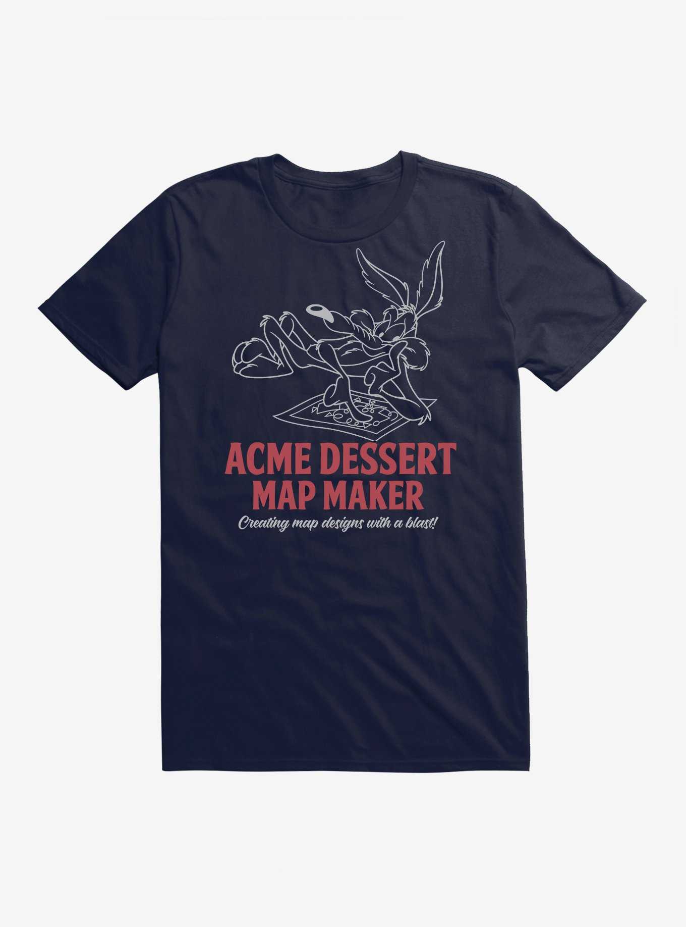 Looney Tunes Wile E. Coyote Acme Dessert Map Maker T-Shirt, , hi-res