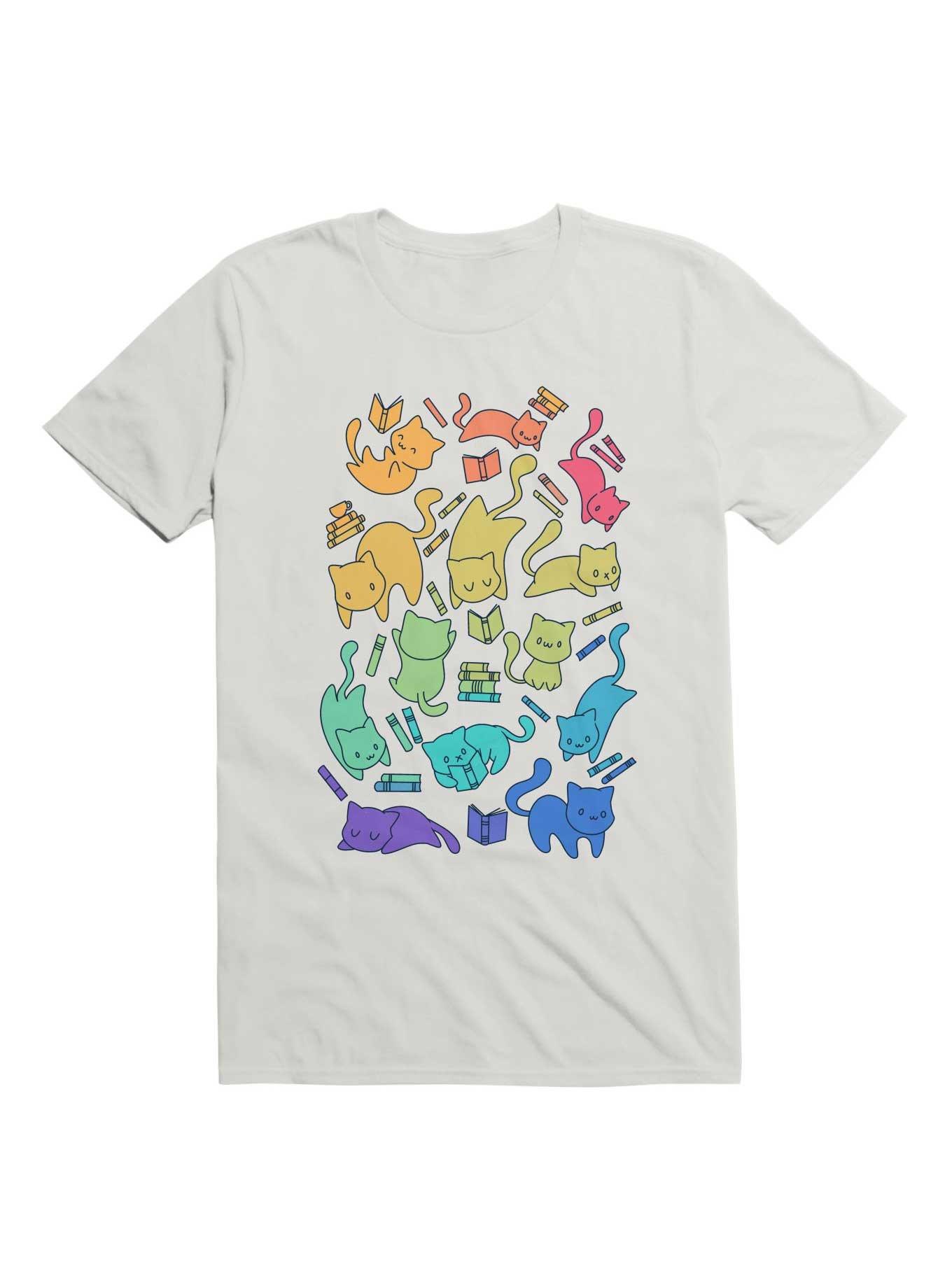 Cats and Books T-Shirt, , hi-res