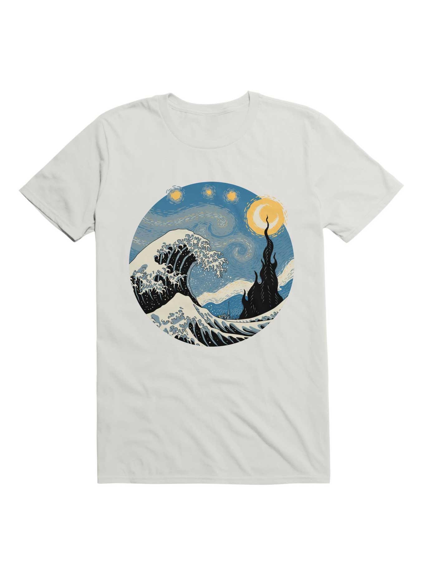 The Great Starry Wave T-Shirt, WHITE, hi-res