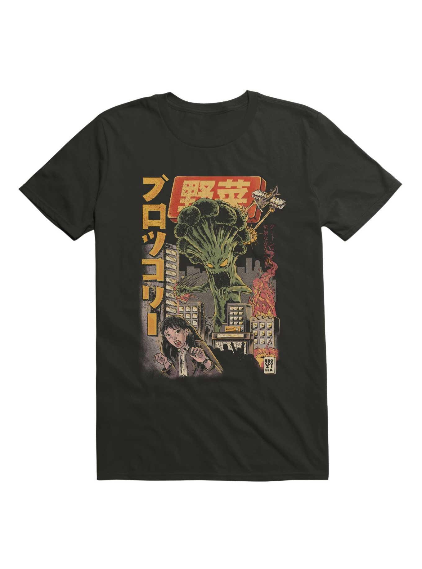 Broccozilla Version T-Shirt, BLACK, hi-res