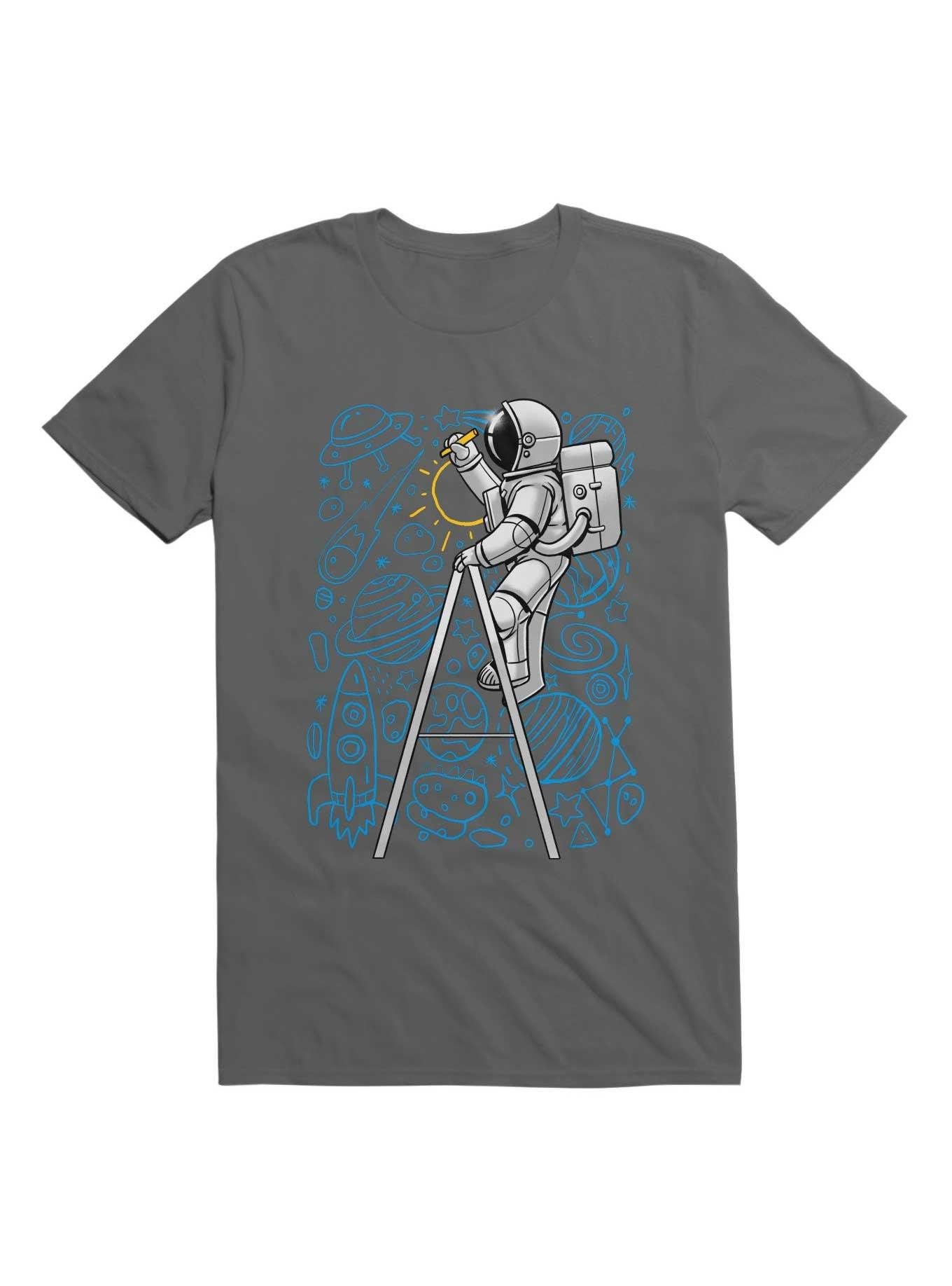 Space Doodle T-Shirt, CHARCOAL, hi-res