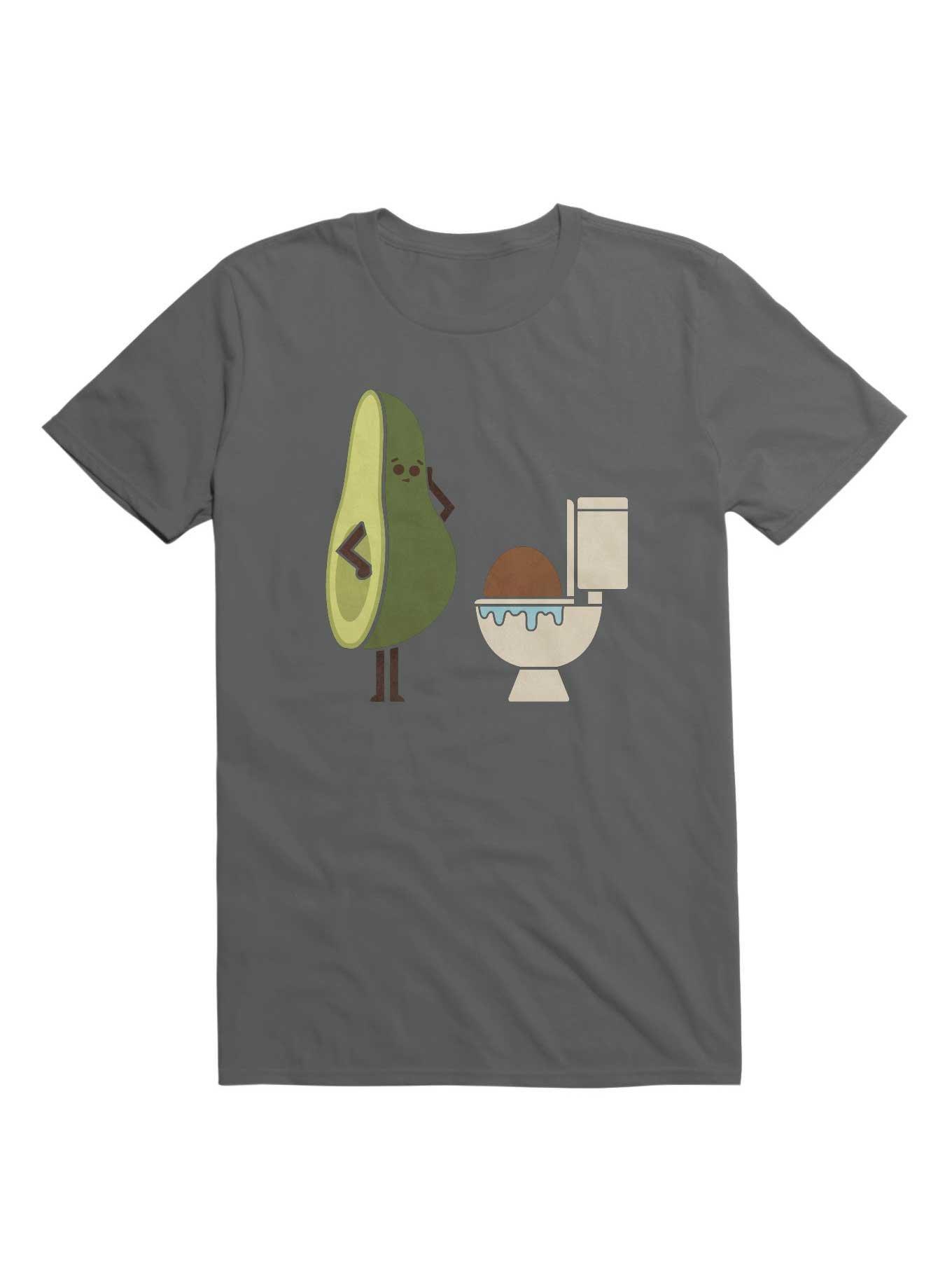 Clogged Avocado Toilet T-Shirt, CHARCOAL, hi-res