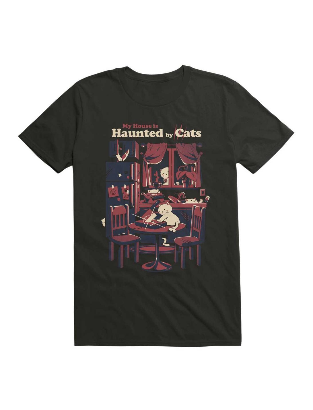 Haunted by cats T-Shirt, BLACK, hi-res