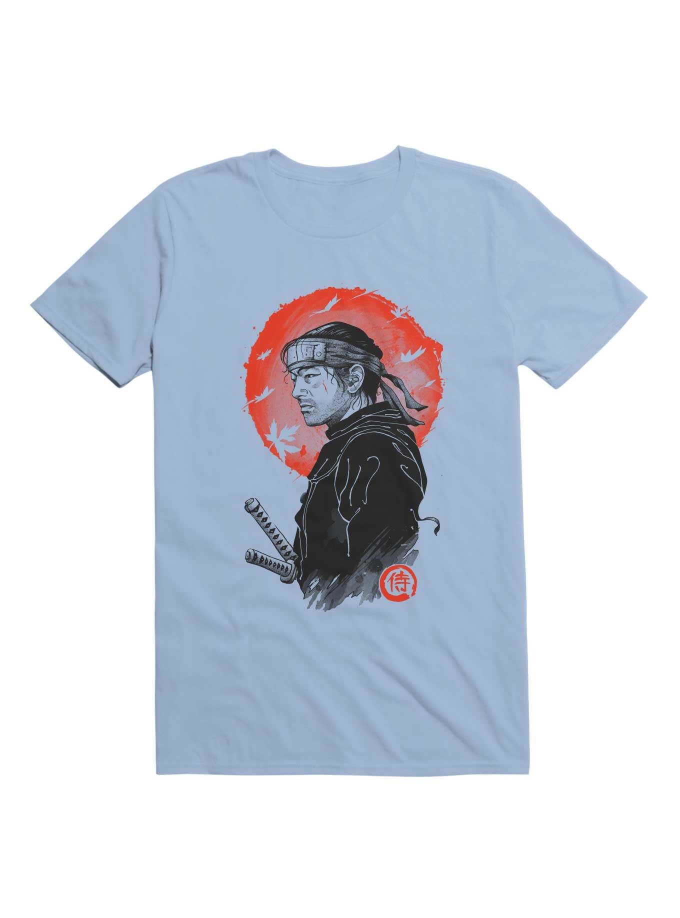 Ghost Samurai T-Shirt, LIGHT BLUE, hi-res