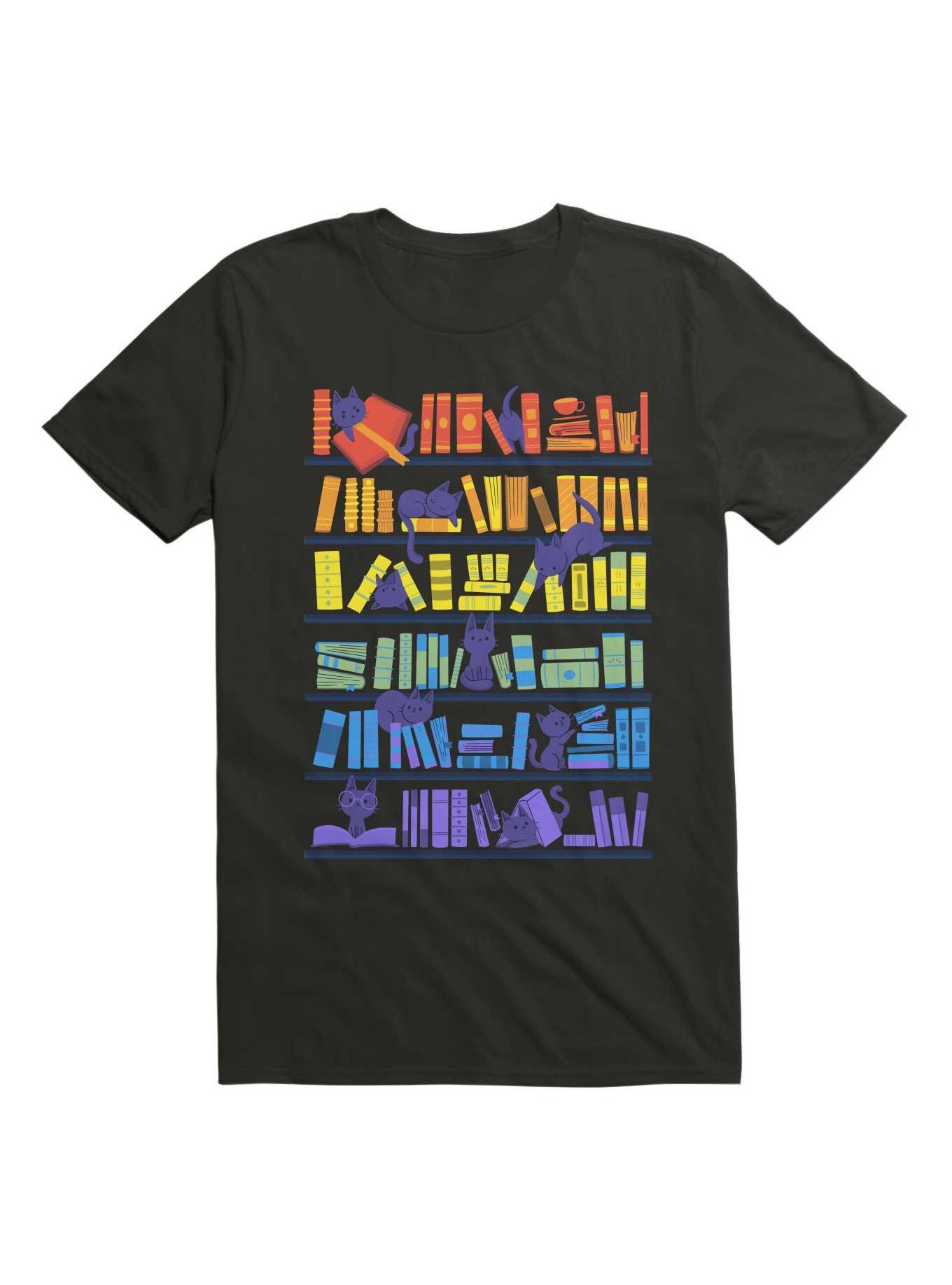 Library Kittens T-Shirt, BLACK, hi-res