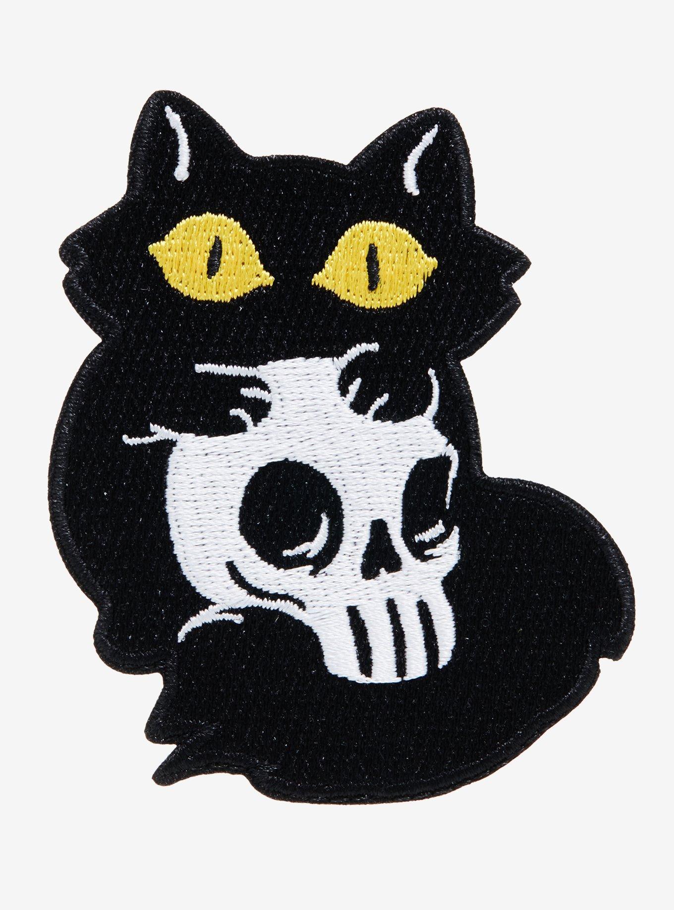 Black Cat With Skull Patch | Hot Topic
