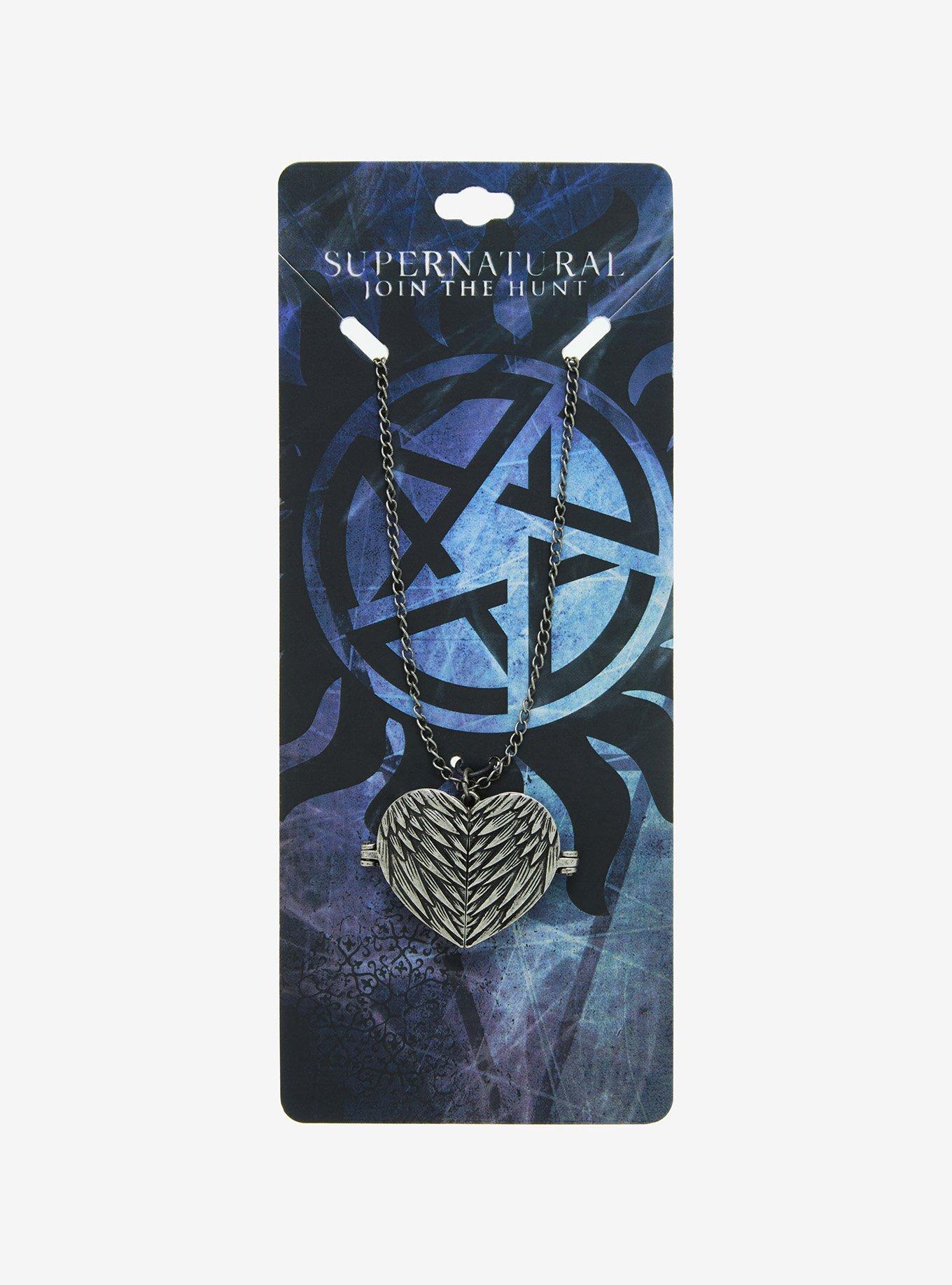 Supernatural Castiel Heart Locket Necklace, , hi-res