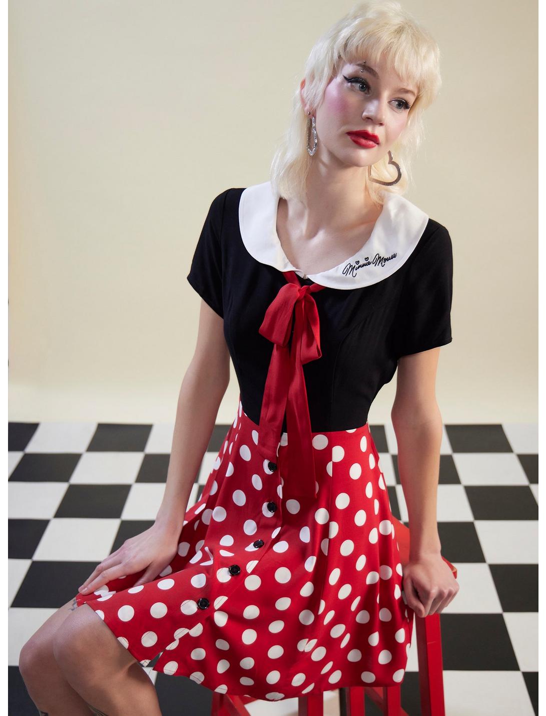 Disney Minnie Mouse Polka Dot Retro Dress, MULTI, hi-res