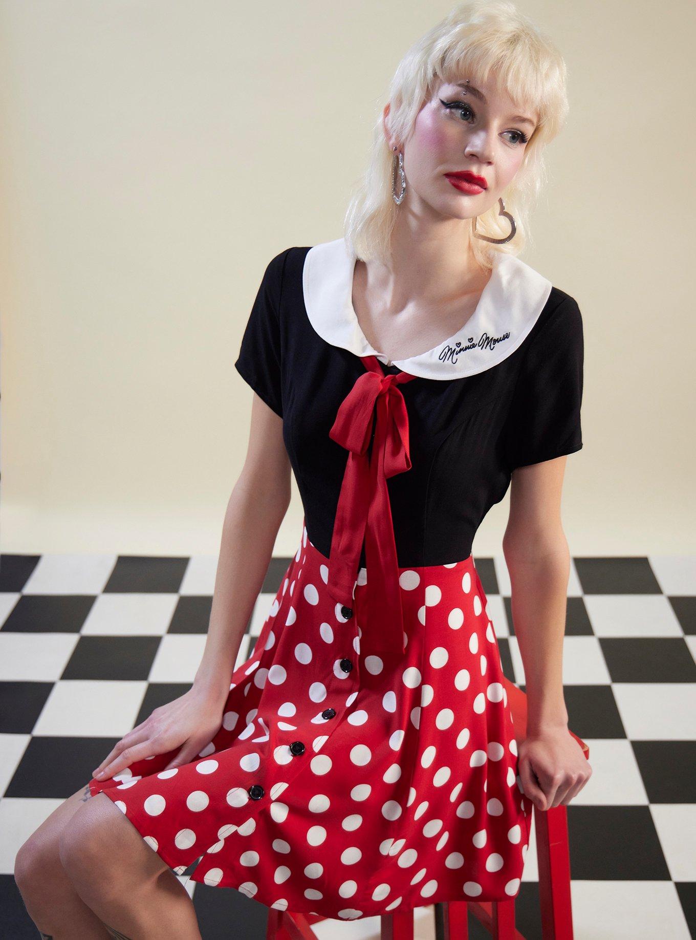 Disney Minnie Mouse Polka Dot Retro Dress, MULTI, hi-res
