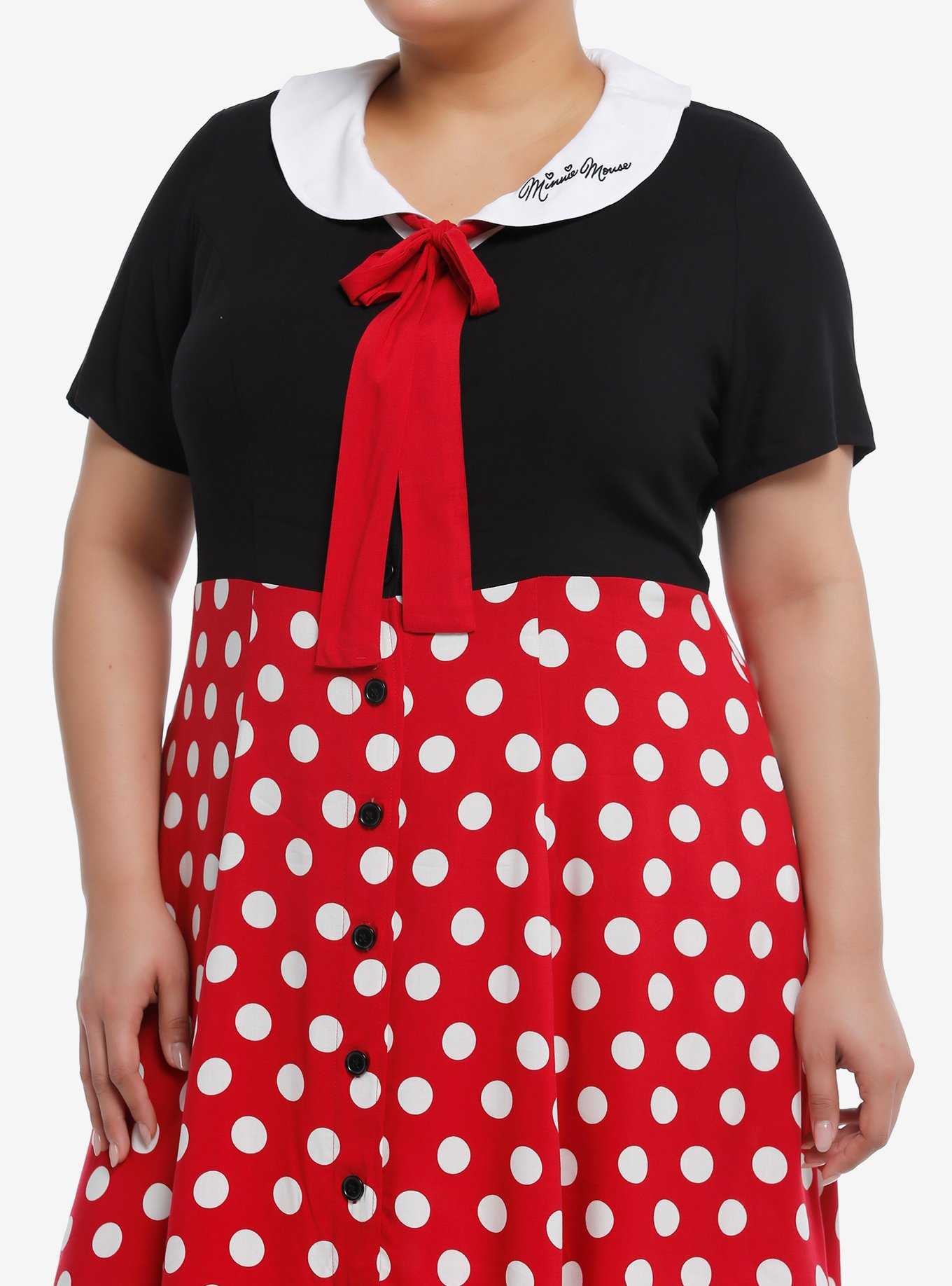 Minnie Mouse Polka Dot Dress Patch Cute Disney Fan Girl Craft Iron