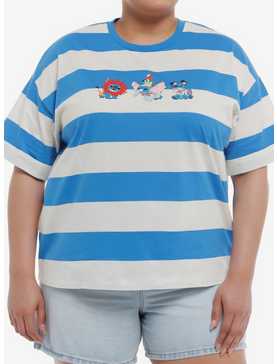 Her Universe Disney Stitch Character Mashup Stripe Oversized T-Shirt Plus Size, , hi-res