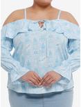 Her Universe Disney Cinderella Icons Cold Shoulder Long-Sleeve Top Plus Size Her Universe Exclusive, BABY BLUE, hi-res