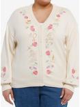 Her Universe Disney Beauty And The Beast Character Rose Cardigan Plus Size Her Universe Exclusive, LIGHT YELLOW, hi-res