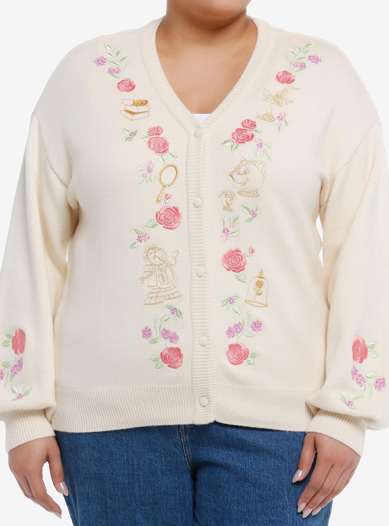 Her Universe Disney Beauty And The Beast Character Rose Cardigan Plus Size Her Universe Exclusive, , hi-res