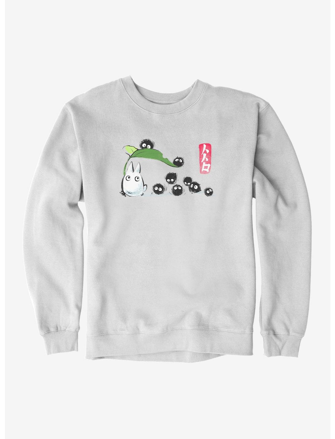 Studio Ghibli My Neighbor Totoro Soot Spirtes Follow Me Sweatshirt, WHITE, hi-res