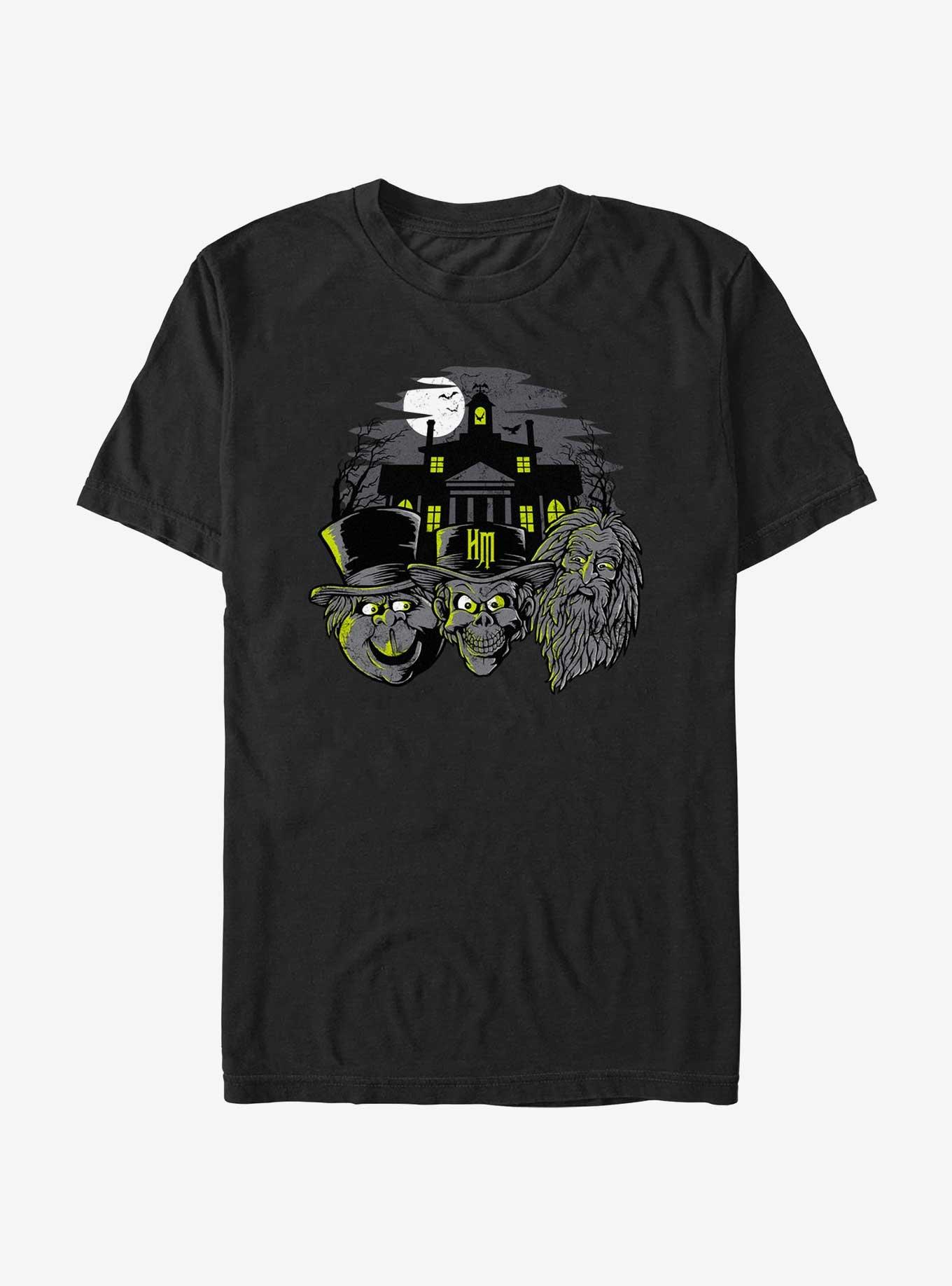 Disney Haunted Mansion Hitchhiking Ghosts Heads Heavyweight T-Shirt