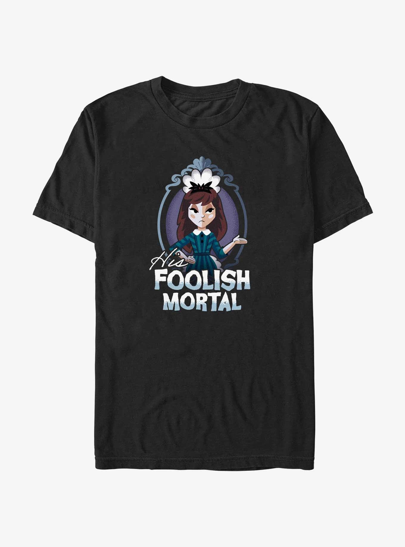 Disney Haunted Mansion His Foolish Mortal Extra Soft T-Shirt, BLACK, hi-res