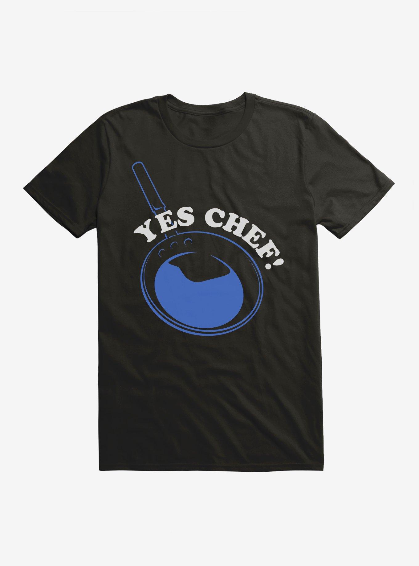 Yes Chef! Pan Flip T-Shirt, BLACK, hi-res