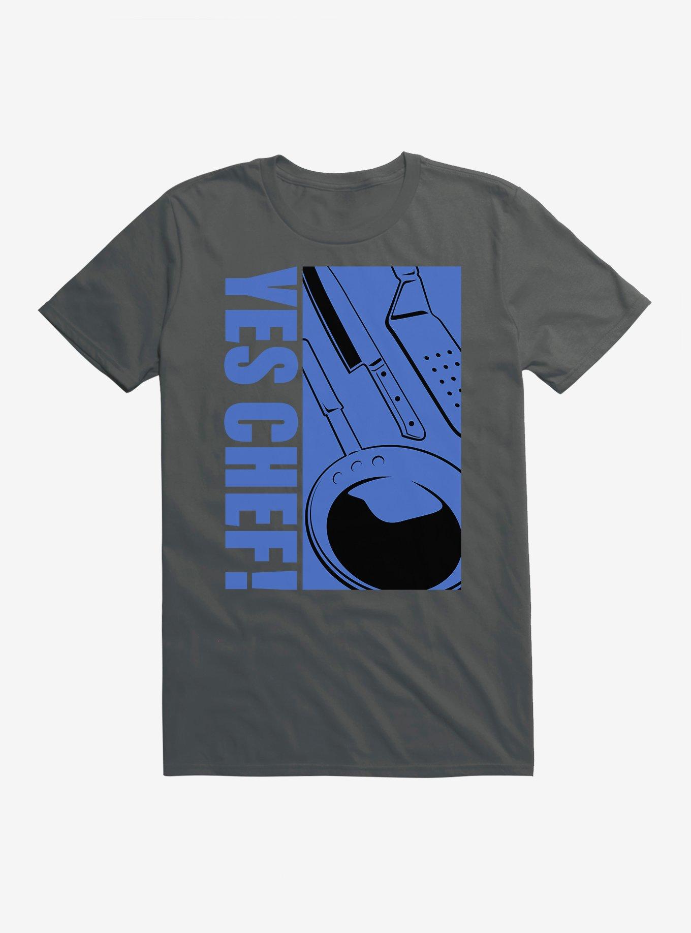Yes Chef! Kitchenware Blue Graphic T-Shirt