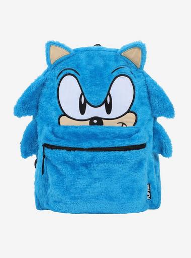 Sonic The Hedgehog Fuzzy Reversible Backpack Hot Topic