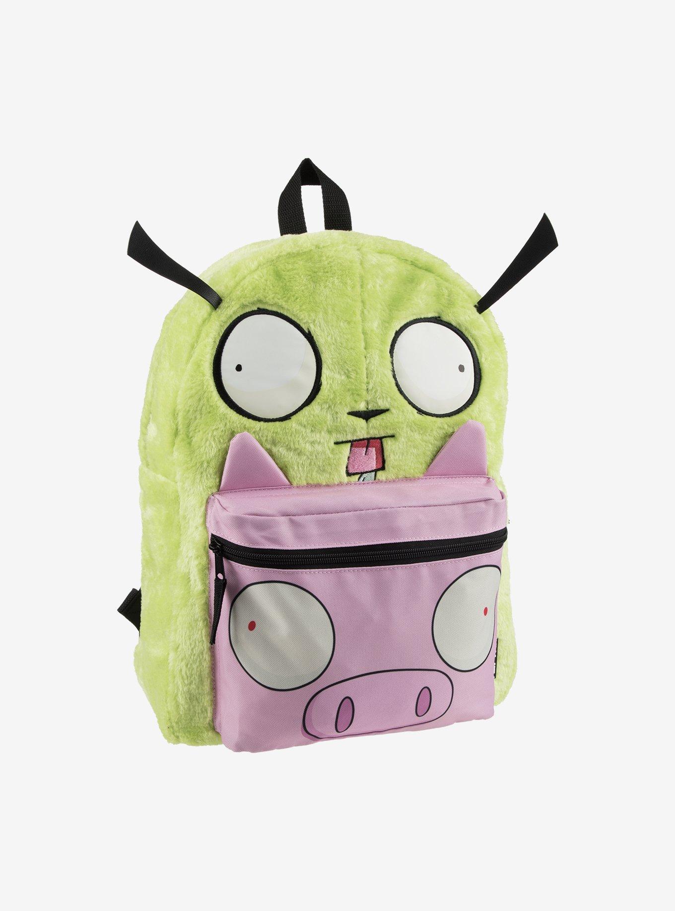 Invader Zim Fuzzy GIR Pig Reversible Backpack Hot Topic