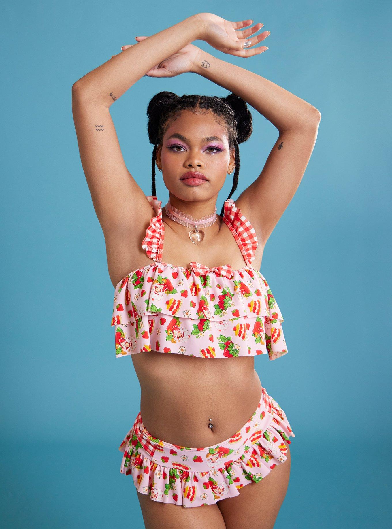 Hot Topic Strawberry Shortcake Dessert Ruffle Swim Top