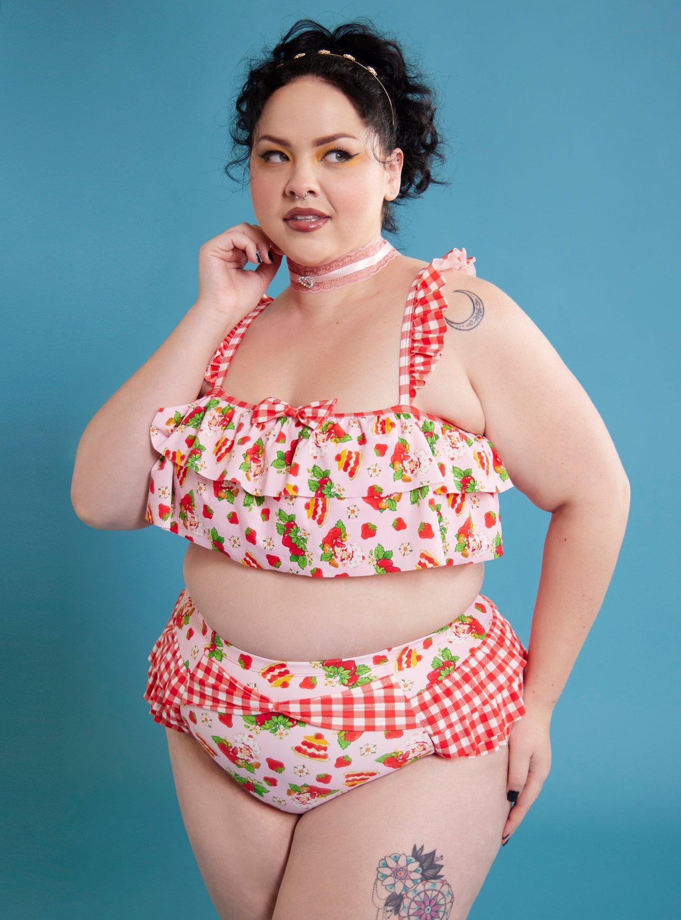 Strawberry Shortcake Dessert Ruffle Swim Top Plus Size Hot Topic