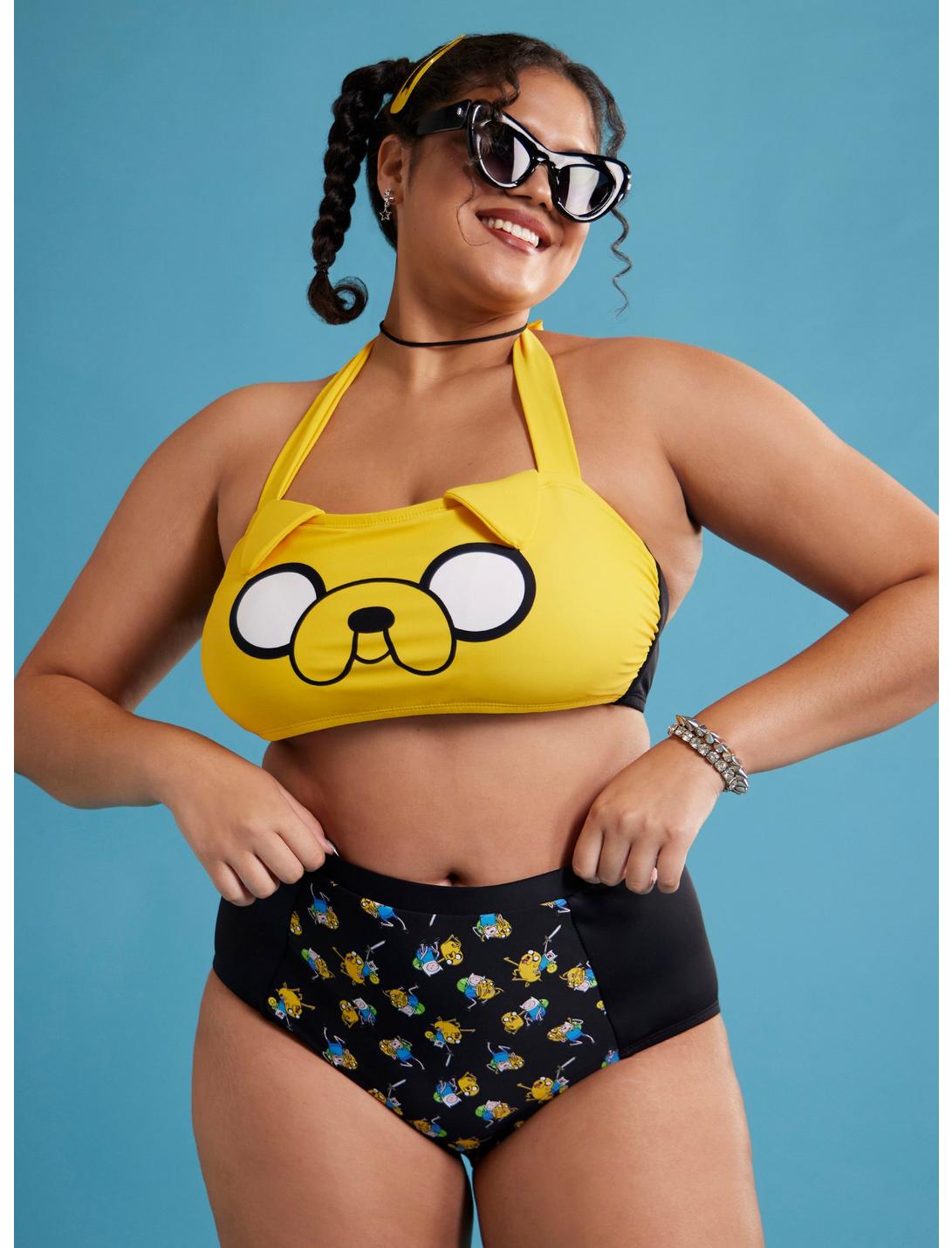 Adventure Time Jake Face Swim Top Plus Size, MULTI, hi-res