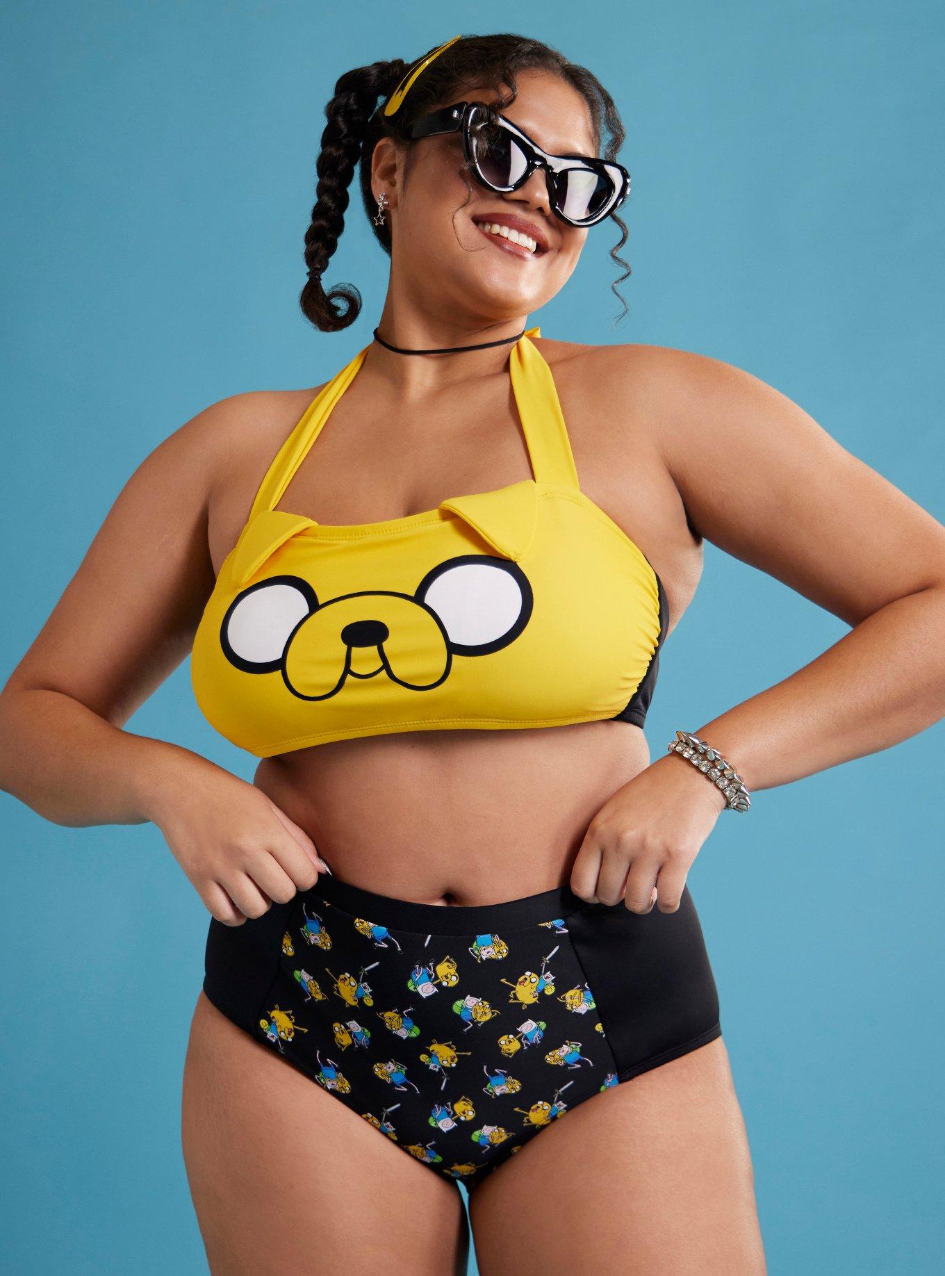Adventure Time Jake Face Swim Top Plus Size, MULTI, hi-res