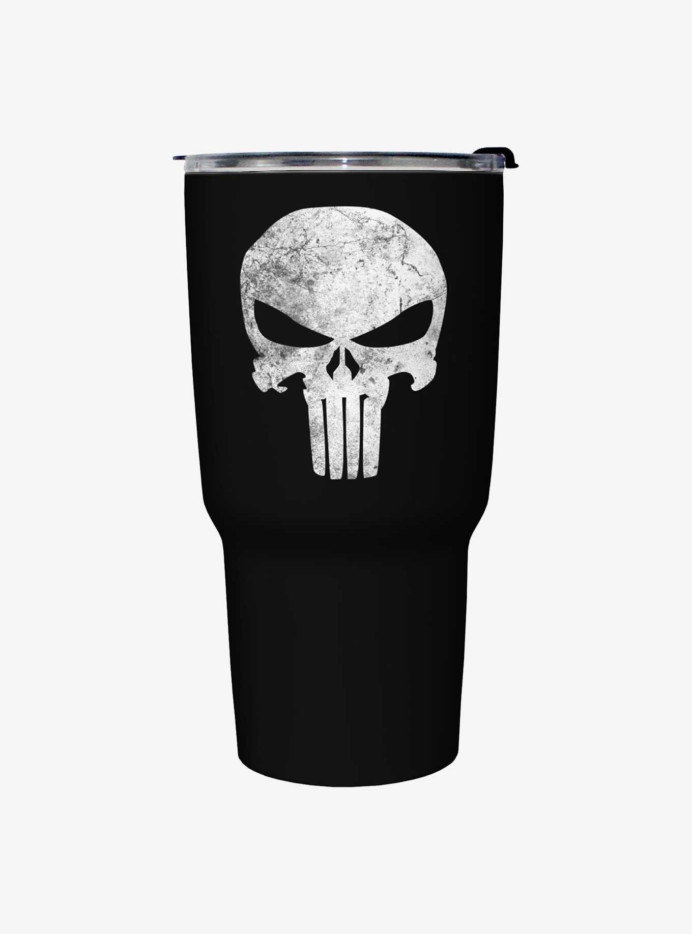 Marvel Punisher Distressed Skull Icon Travel Mug, , hi-res