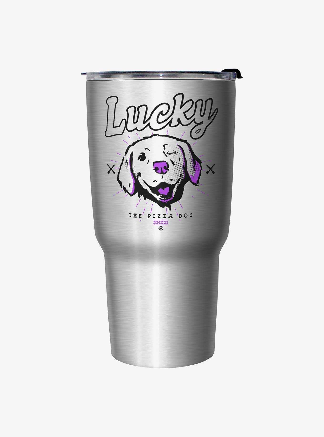 Marvel Hawkeye Lucky The Pizza Dog Travel Mug, , hi-res