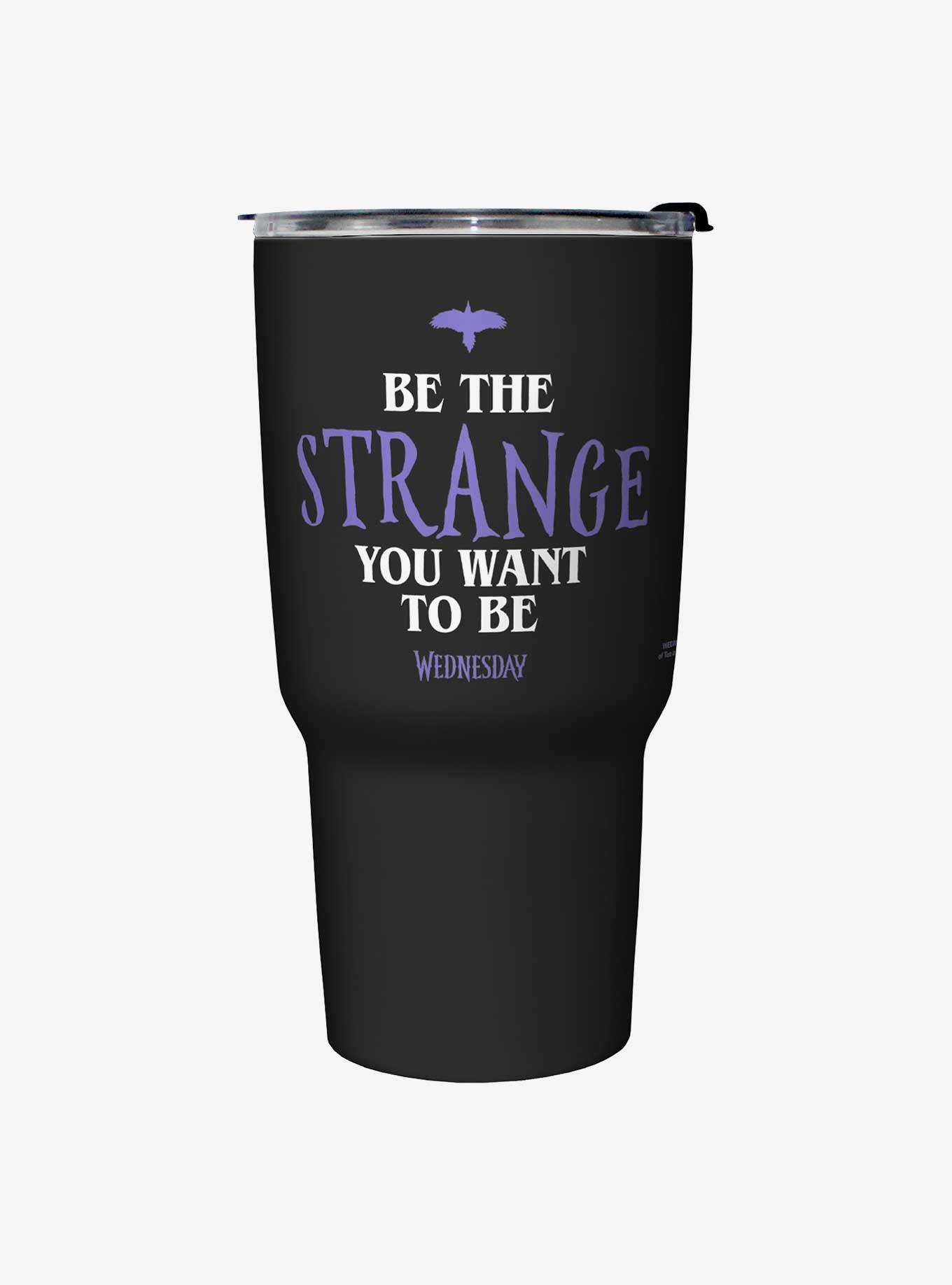 Wednesday Be The Strange You Want To Be Travel Mug, , hi-res