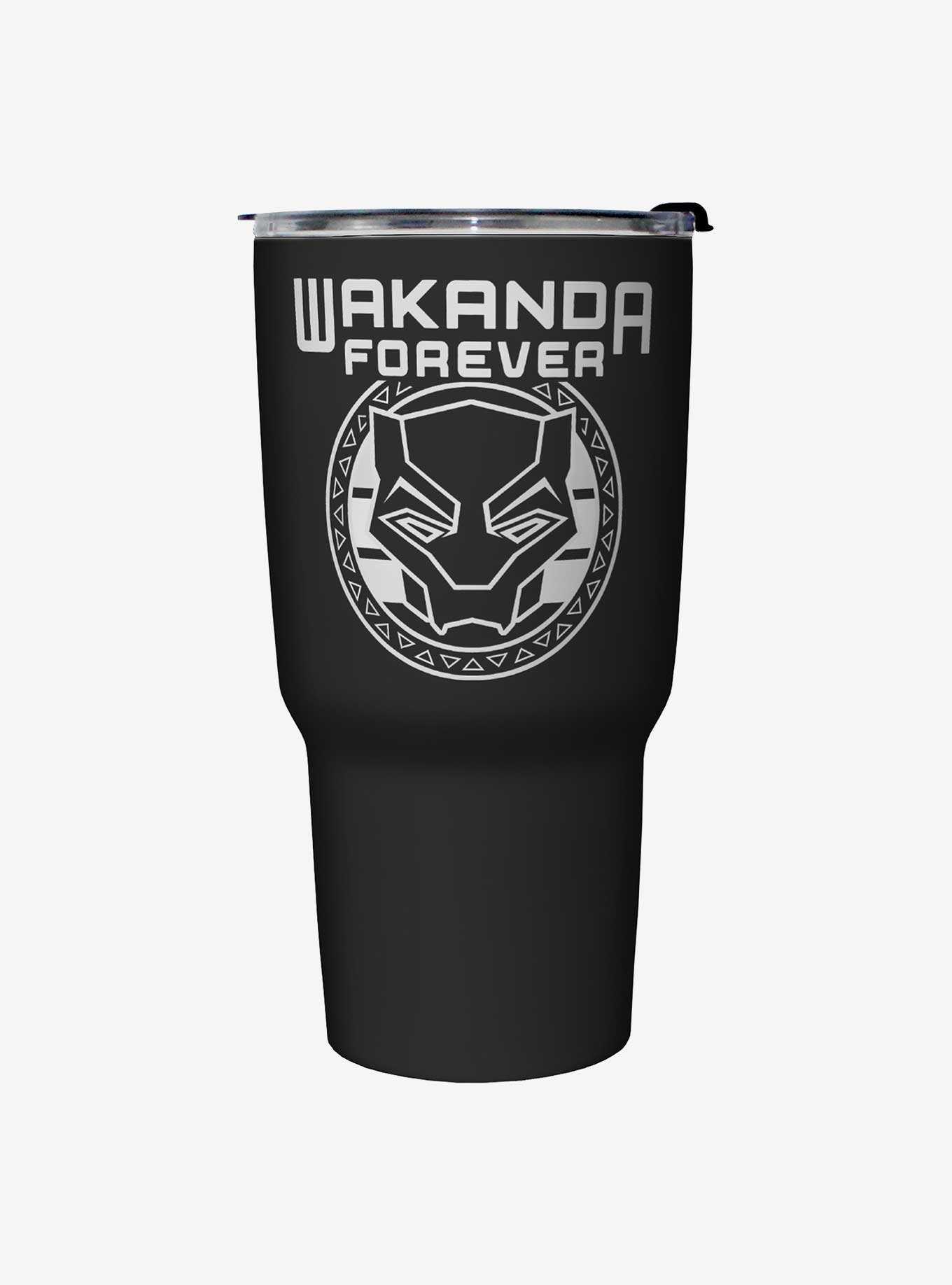 Marvel Black Panther Wakanda Forever Badge Travel Mug, , hi-res