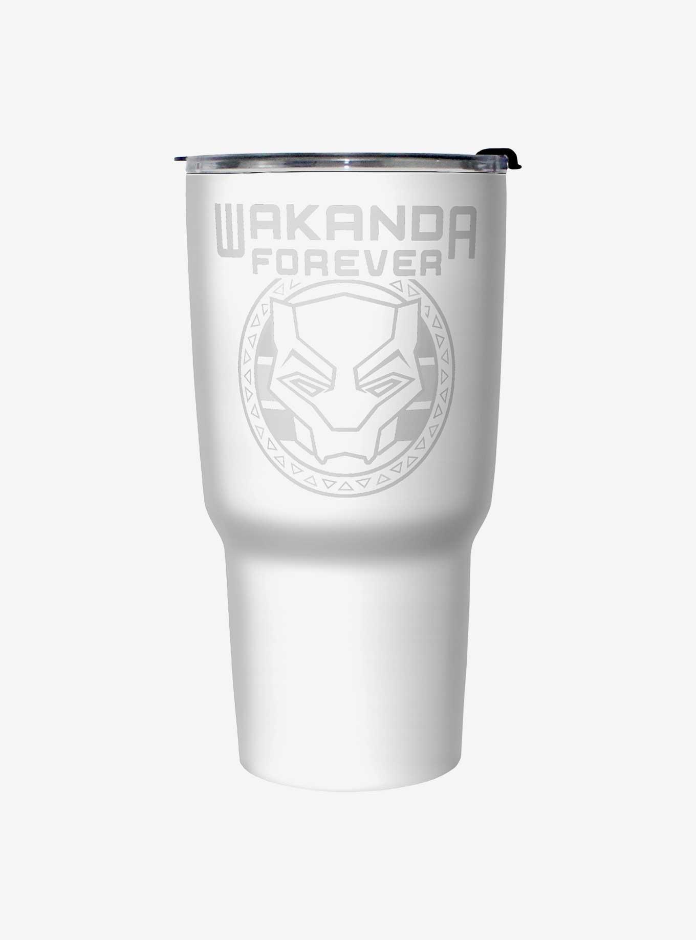 Marvel Black Panther Wakanda Forever Badge Travel Mug, , hi-res